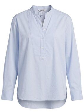 SPANX NWT Poplin Tuxedo Shirt – Sky Blue – Large